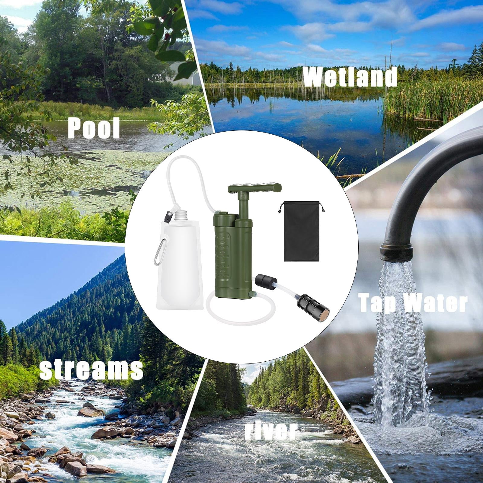 Axioma 1,200ml/Min Water Purifier Pump Emergency Survival Gear Water Purification Water Green