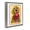 thumbnail image 3 of Stupell Industries Rustic Lodge Fun Golden Retriever Phrases Gray Floating Frame Canvas Art, 25 x 25, by Nancy Overton, 3 of 8