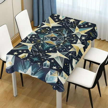 

Ryvnso Graffiti Starry Rectangle Table Cloth Tablecover Dinning Tablecloth 60 x60