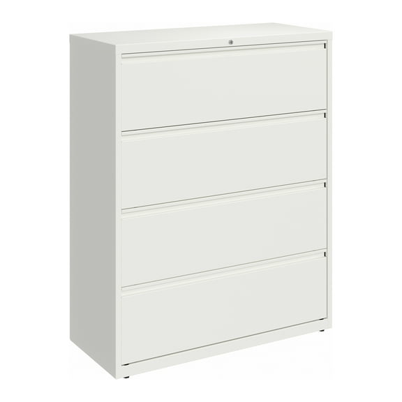 Hirsh 42 inch Wide 4 Drawer Metal Lateral File Cabinet for Home and Office, Holds Letter, Legal and A4 Hanging Folders, White