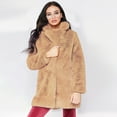 thumbnail image 2 of Baberdicy Coat Outerwear Winter Lady Womens Warm Long Faux Coat Jacket Outerwear Women's Fur & Faux Fur Jackets & Coats Khaki, 2 of 7