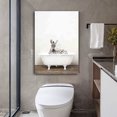 thumbnail image 5 of Animal in Bathtub Wall Art  Funny Animal Bathroom Canvas Wall Art  Animal in Bathtub Posters Canves Prints, 5 of 7