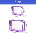 thumbnail image 3 of Vocoste 2 Pcs Women Waterproof Makeup Bag for Business Travel Vacation Camping Purple, 3 of 6