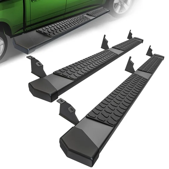 6" Aluminum Running Boards for 2005-2023 Toyota Tacoma Double Crew Cab, Anti-Slip Side Steps Nerf Bars, Black Powder Coated