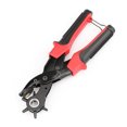 thumbnail image 3 of Belt Punch , Manual Multifunctional Hand Hole Puncher with 6 Hole Sizes, Manganese Steel Material, for Leather Plastic, with Spacer, Screwdriver, Ruler, and Hole Grinding Rod, 3 of 8