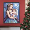 thumbnail image 4 of Pintura de diamante 5D DIY, taladro redondo completo, Kit de ángel para niña pequeña, decoración del hogar, 30x40cm, 4 of 9