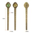 thumbnail image 2 of Unique Bargains 2pcs Metal Bookmark Ruler 10cm Metric Vintage Bookmark, Yellow & Green, 2 of 7