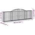 thumbnail image 4 of vidaXL Arched Gabion Baskets 2 pcs 118.1"x11.8"x31.5"/39.4" Galvanized Iron, 4 of 5