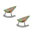 thumbnail image 1 of Costa Rocker Lounge Chair in Multicolour, Wire Lounge Chair, Plastic Lounge Chair, Beach Lounge Chair, Indoor-Outdoor Lounge Chair, Patio Lounge Chair, Weave,Rattan,Weather resistance, acapulco,Oval L, 1 of 3