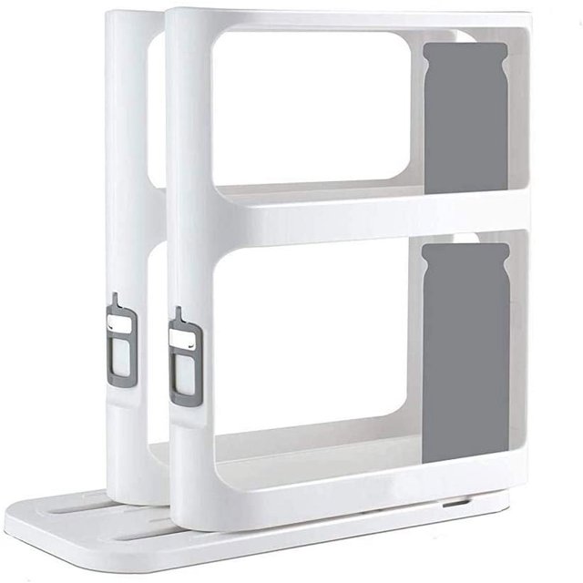 LAICAIW Étagère de Rangement Multifonctionnelle pour Armoire à Épices Rotative, 2 Doubles Étages, Grande Capacité, Facile à Installer, Étagères pour Ranger Pots à Épices Cosmétiques