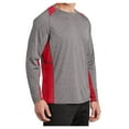 thumbnail image 4 of Yellow Rooster Men's Long Sleeve Heather Colorblock Contender T-Shirt Vintage H./True Red L, 4 of 6