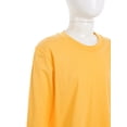 thumbnail image 5 of Raenseen Kids Boys Girls Athletic Performance Shirts Long Sleeve Quick Dry-Fit Crew Neck Sweatshirts Yellow 100, 5 of 9