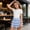 Blue, variant on FSYBOA Girls Pleated Skirt, Casual Elastic Waist Ruffle Summer Kids Mini Skorts Black Size 7-8T