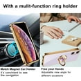 thumbnail image 2 of Compatible with iPhone Xs X Case [Magnetic Back] Slim Thin with Ring 360°Finger Stand Metal Electroplated Frame Full Body Shock-Absorption Bumper Soft Flexible Tup Mobile Covers-Purple, 2 of 16