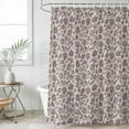 thumbnail image 6 of Purple Floral Shower Curtain Set - Small 36" x 72" Washable Bathtub Curtain with 12 Hooks, Spring Plants Flowers Vintage Rustic Waterproof Fabric Stall Shower Curtains for Bathroom/Bathtub Décor, 6 of 6