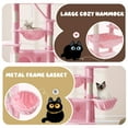 thumbnail image 4 of Amolife 81" Large Cat Tree Tower for Large Cats with Cat Condo Hammock, 2 Scratching Ramps, 6 Scratching Posts, Pink, 4 of 8