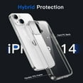 thumbnail image 2 of JETech Case for iPhone 14 6.1-Inch, Shockproof Phone Bumper Cover, Anti-Scratch Clear Back (Clear), 2 of 6