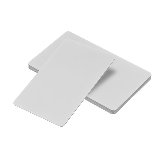 Unique Bargains 0.8mm Metal Business Cards Blank Name Card Laser Engraving Anodized Aluminum, Silver 6 Pack