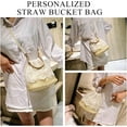 thumbnail image 2 of Kukuzhu Straw Bucket Bag for Women, Summer Straw Beach Bag Woven Bucket Bag Drawstring Purses Hobo Handbag for Vacation, 2 of 7