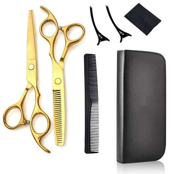 Hair Cutting Scissors Shears Kit, Professional Hairdressing Scissors Set for Men Women Pets Home Salon Barber Cutting Kit