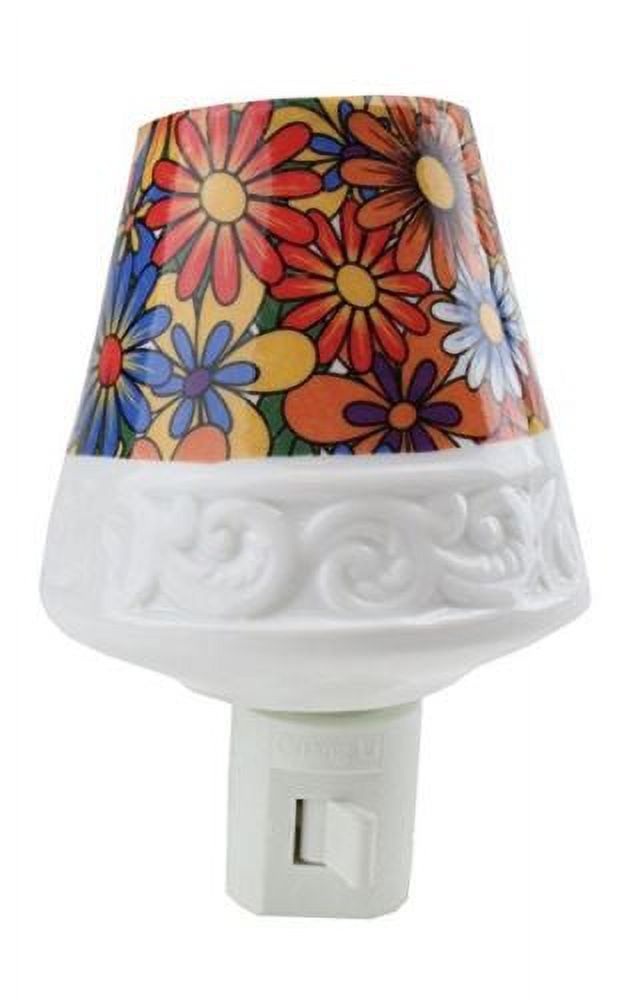Ceramic Flower Lamp Plug-in Night Light Home Decor Birthday Housewarming Congratulatory Blessing Gift