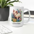 thumbnail image 3 of Personalized Pig Coffee Mug – Cute Gift for Pig Lovers, Parents, Siblings, Friends – Custom Name Ceramic Cup 11oz – Ideal for Coffee, Tea & Farm Animal Fans, 3 of 6