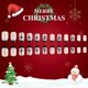 thumbnail image 4 of Christmas Tree False Nail Press On Nail Christmas Ribbon Artificial Nail Short Square Full Cover Stick on Nail, 4 of 5