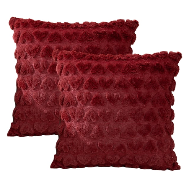 Juego de 2 fundas de almohada de 18 x 18, fundas bohemias para cama, funda de almohada mullida para sofá para sala de estar
