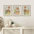 thumbnail image 3 of PixonSign Framed Canvas Print Wall Art Set - Colorful Stylized Mountain Peaks Landscape Posters - Set of 3 Nature Farmhouse Decor Boho Pastel Wall Décor for Living Room - 11"x14" Natural, 3 of 5