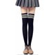 thumbnail image 5 of Women Over Knee Thigh High Socks Plus Size Tube Leg Warmers Stocking Cotton, 5 of 5