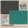 thumbnail image 3 of 18" x 24" Self-Healing Cutting Mat 5-Ply - Double-Sided Green/Black Craft Mat, Non-Slip Cutting Mats for Crafts, Sewing, Quilting, Scrapbooking, 3 of 6