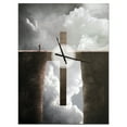 thumbnail image 2 of DesignArt Big Cross between Two Cliffs Large Wall Clock, 2 of 2