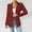 Wine, variant on Women's Single Button Blazer - Tailored Fit Long Sleeve Jacket, Formal Office Work Outerwear, Trendy Business Casual Coat, Versatile Solid Color Blazers White Women Top