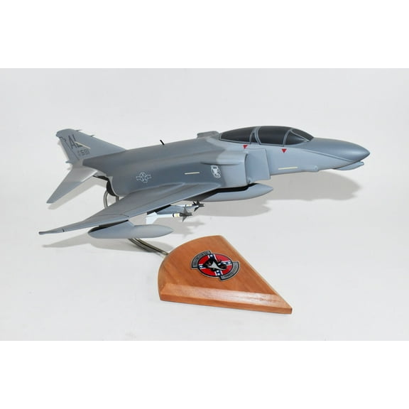 160th Tactical Fighter Squadron F-4d Model, 1/42 (18") Scale, Mahogany