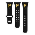 thumbnail image 2 of Black Pittsburgh Pirates Logo Silicone Apple Watch Band, 2 of 3