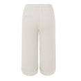 thumbnail image 4 of VISALY Capri Pants for Women, Capris for Women Casual Summer Clearance, Women's Bubble Wrinkle Cropped Trousers Linen Trousers Women's Summer 3/4 Muslin Trousers, 1 Pack, B - Beige, 5XL, 4 of 5