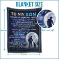 thumbnail image 3 of Gifts for Son for Fathers Day, Back to School - Birthday - Graduation for Son, Son Gifts Blanket, Present Ideas for Son from Dad Mom, to My Son Throw Bed Blanket 50x60, 3 of 7