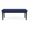 thumbnail image 4 of Lenox Steel Reception Waiting Room Healthcare 2-Seat Bench / Black Steel / Blue, 4 of 5