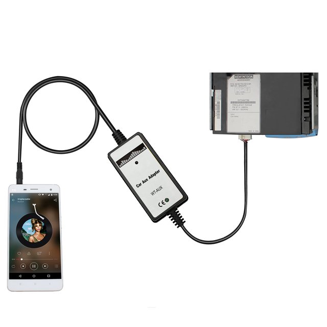 Adaptador AUX Yomikoo Car Audio, cable AUX de 3,5 mm para Honda