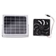 thumbnail image 1 of Kit de ventilador con panel solar, panel solar de silicio monocristalino de 10 W y ventilador de escape para gallinero de casa de mascotas, 12 V, 1 of 5