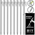 thumbnail image 1 of Estacas para Tienda de Campaña RIY de Acero de Alta Resistencia 30 cm Paquete de 8 para Camping, 1 of 8