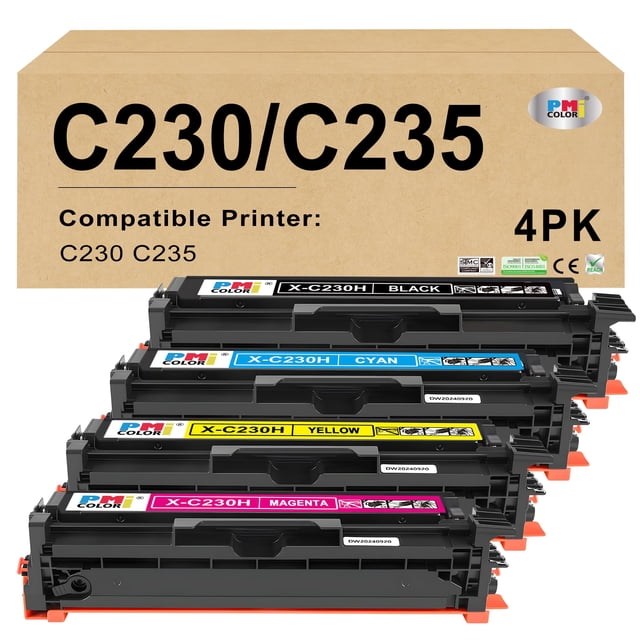 Paquete de 4 cartuchos de tóner PM Colori C230 C235 de alto rendimiento