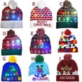 thumbnail image 2 of ¡EN OFERTA! Gorro navideño de punto con luces LED para Año Nuevo 2024, gorro cálido iluminado para niños y adultos, decoración navideña para Año Nuevo, 2 of 5