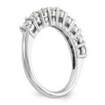 thumbnail image 6 of Solid 14K White Gold Nine Stone Diamond Wedding Band Ring Size 7.5 (.225 cttw.), 6 of 8