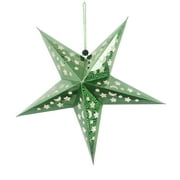 OUNONA Paper Star Lantern Lanterns Lights Hanging Light Christmasshade Lamp Stars Diwali Silver Decorations White Lighted