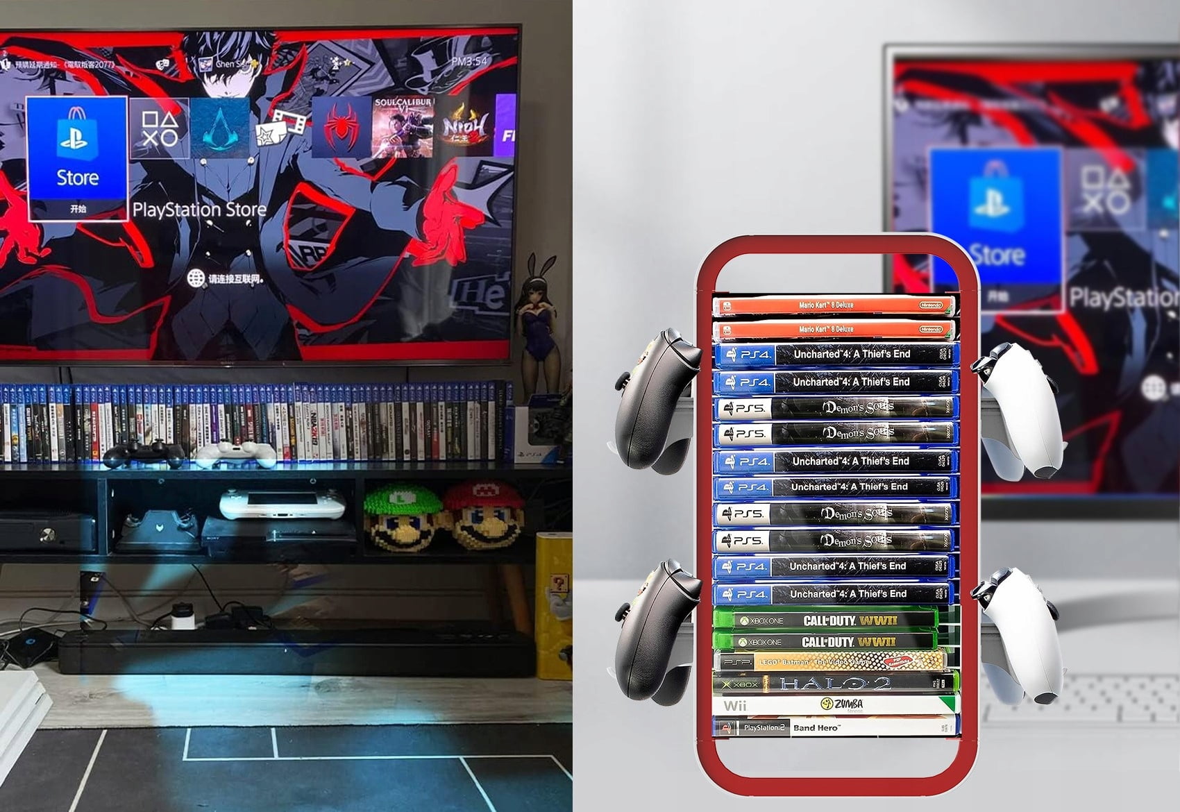 PS5/PS4/switch/XBOX Sereis X&S universal handle storage tray in red