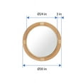 thumbnail image 4 of Kouboo Nautical Decorative Wall Mirror in Rattan, Round Mirror, Suitable For Farmhouse, Living Room, Bedroom and Bathroom, Natural, 4 of 5