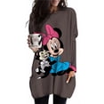 thumbnail image 3 of Camiseta de mujer nueva de primavera y otoño tallas S-3XL grande color sólido manga larga suelta Disney Mickey Mouse Casual Harajuku cintura T-sh, 3 of 5