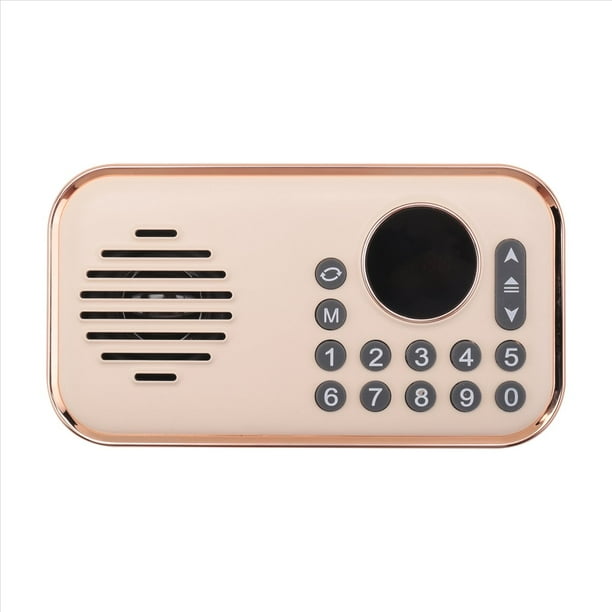 Radio FM Portátil Recargable Pequeño Altavoz Bluetooth Inalámbrico Sonido Estéreo Envolvente USB Radios Vintage Color Crema