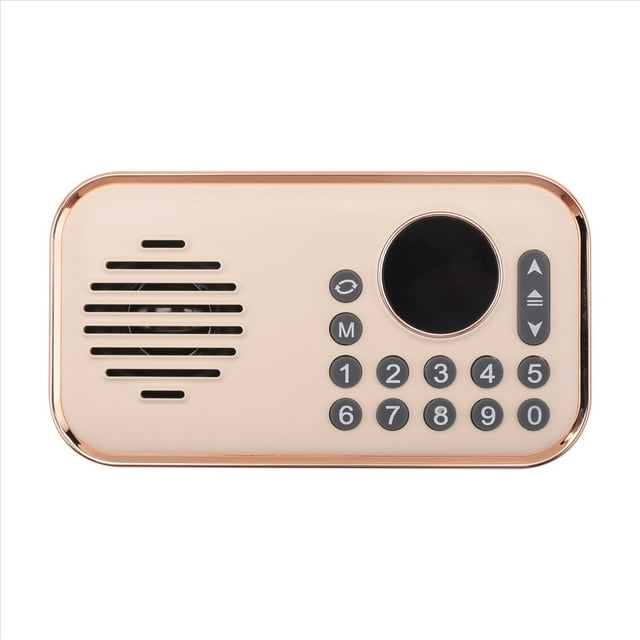 Radio FM Portátil Recargable Pequeño Altavoz Bluetooth Inalámbrico Sonido Estéreo Envolvente USB Radios Vintage Color Crema